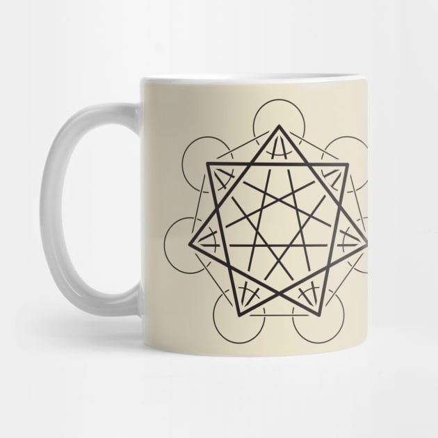 Heptagram (7 sided star) - Awesome Sacred Geometry Design by Nonstop Shirts